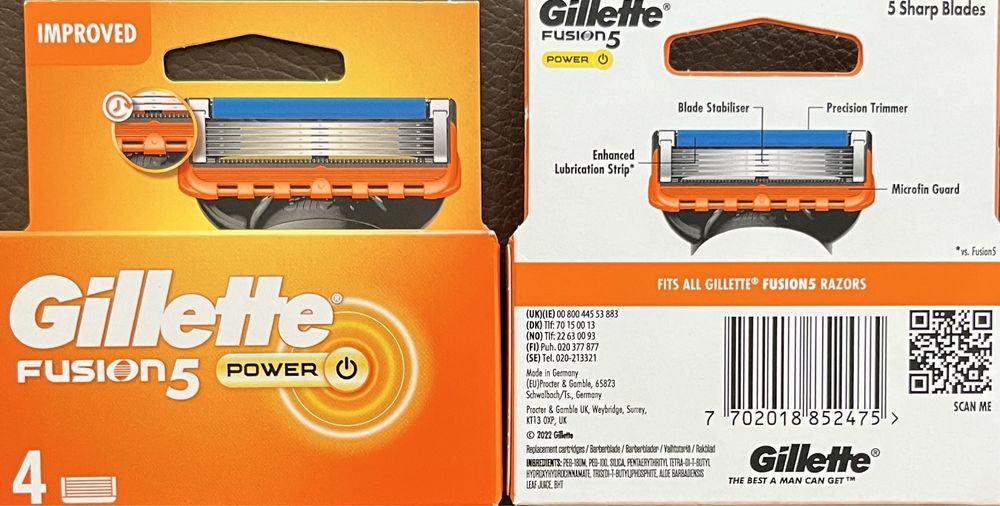 GILLETTE Fusion 5 Power 8 sztuk