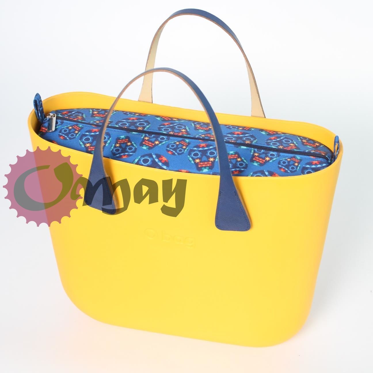 organizer OBAG STANDARD boho czachy granat 2 kieszenie wkład oMay