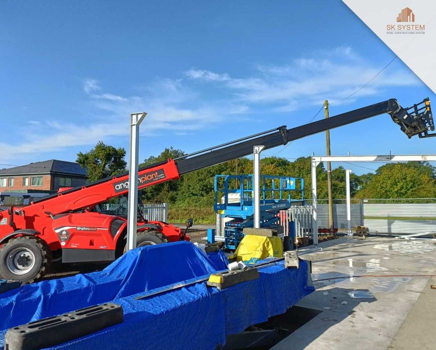 Hala 171 m2 stalowa magazyn warsztat płyta konstrukcja SK SYSTEM