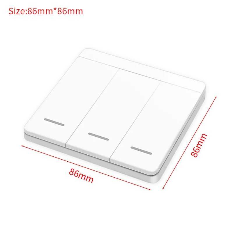 2 interruptores de luz sem fio universal 433mhz (1 e 3 botões)