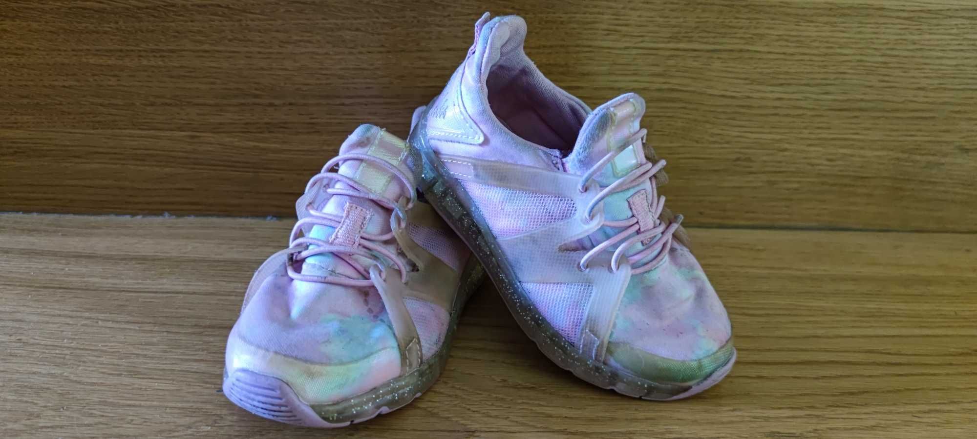 Jak nowe 23 świecące buty sportowe adidasy dla dziewczynki