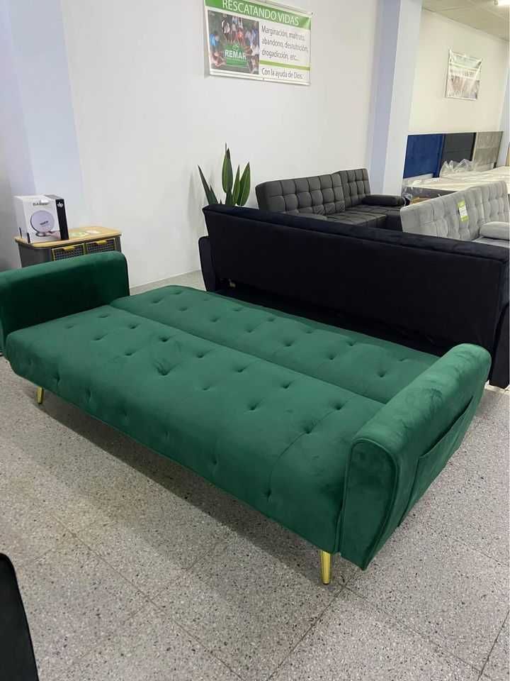 barato sofa cama verde - envio gratis