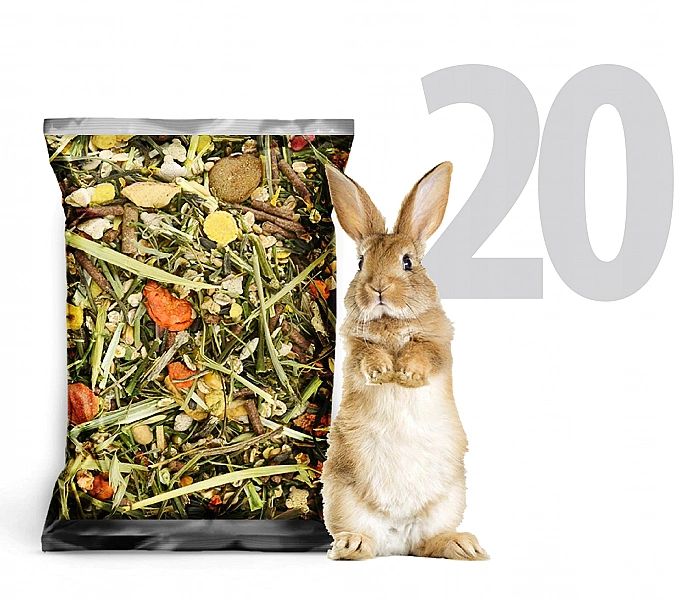 20kg Ziołowa karma Premium dla szynszyli gryzoni królika