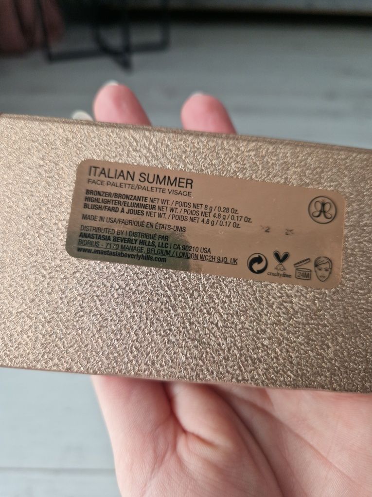 Paleta do konturowania róż bronzer rozświetlacz anastasia beverly hils
