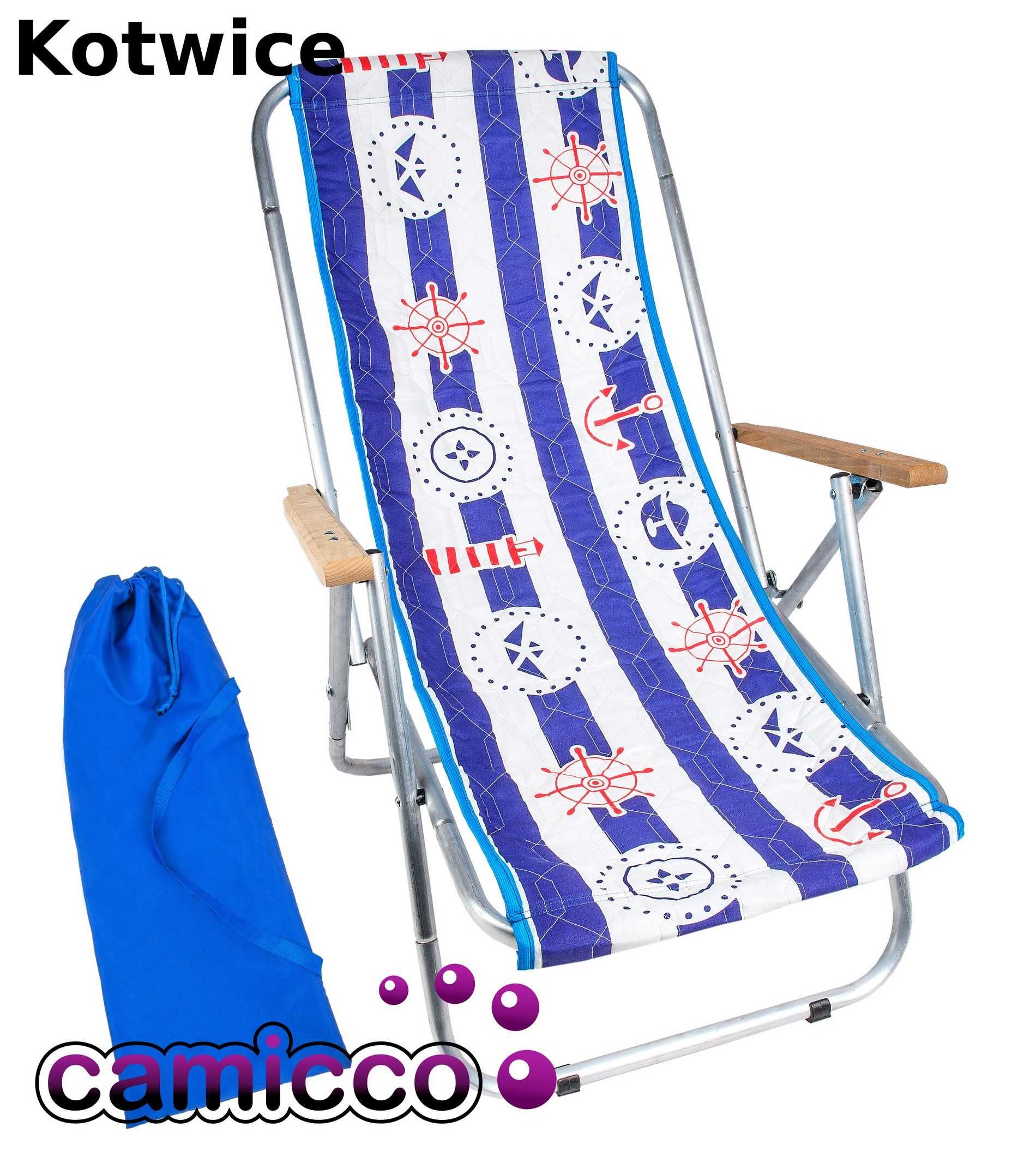 LEŻAK aluminiowy SKŁADANY do TORBY plażowy leżaki w torbie OKAZJA