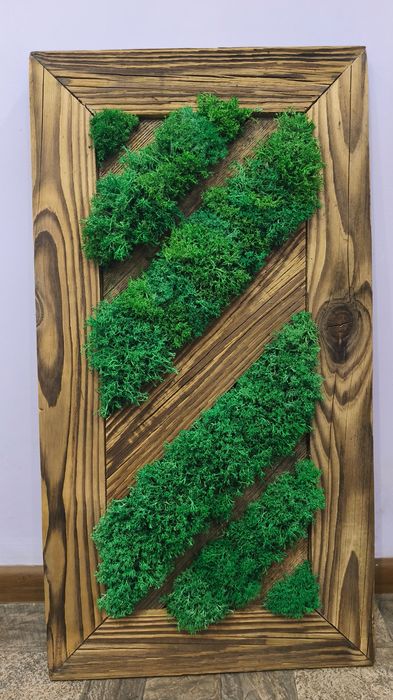 Обшиваєм стіни в кафе ресторани салони , стабілізованим мохом еко стил