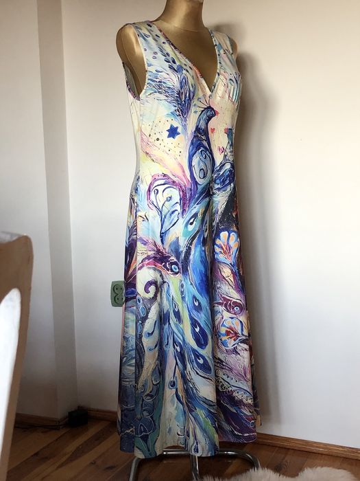 Sukienka wesele wczasy paw piękna 42 44