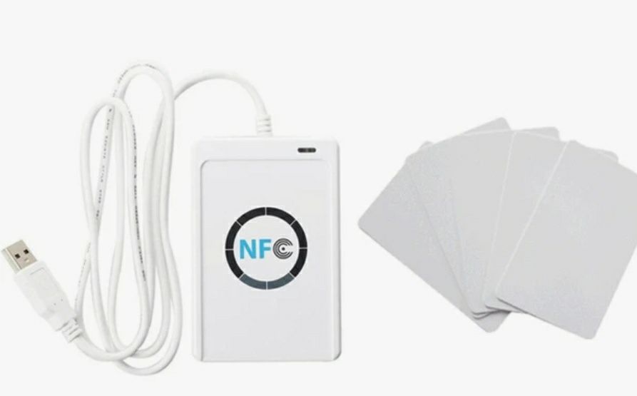 NFC leitor e gravador - RFID contactless branco