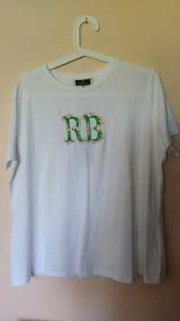 Biały t-shirt Roberta Biagi rozmiar XL