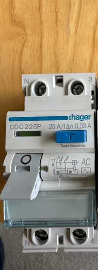 Diferencial Hager 25a 2p 30ma