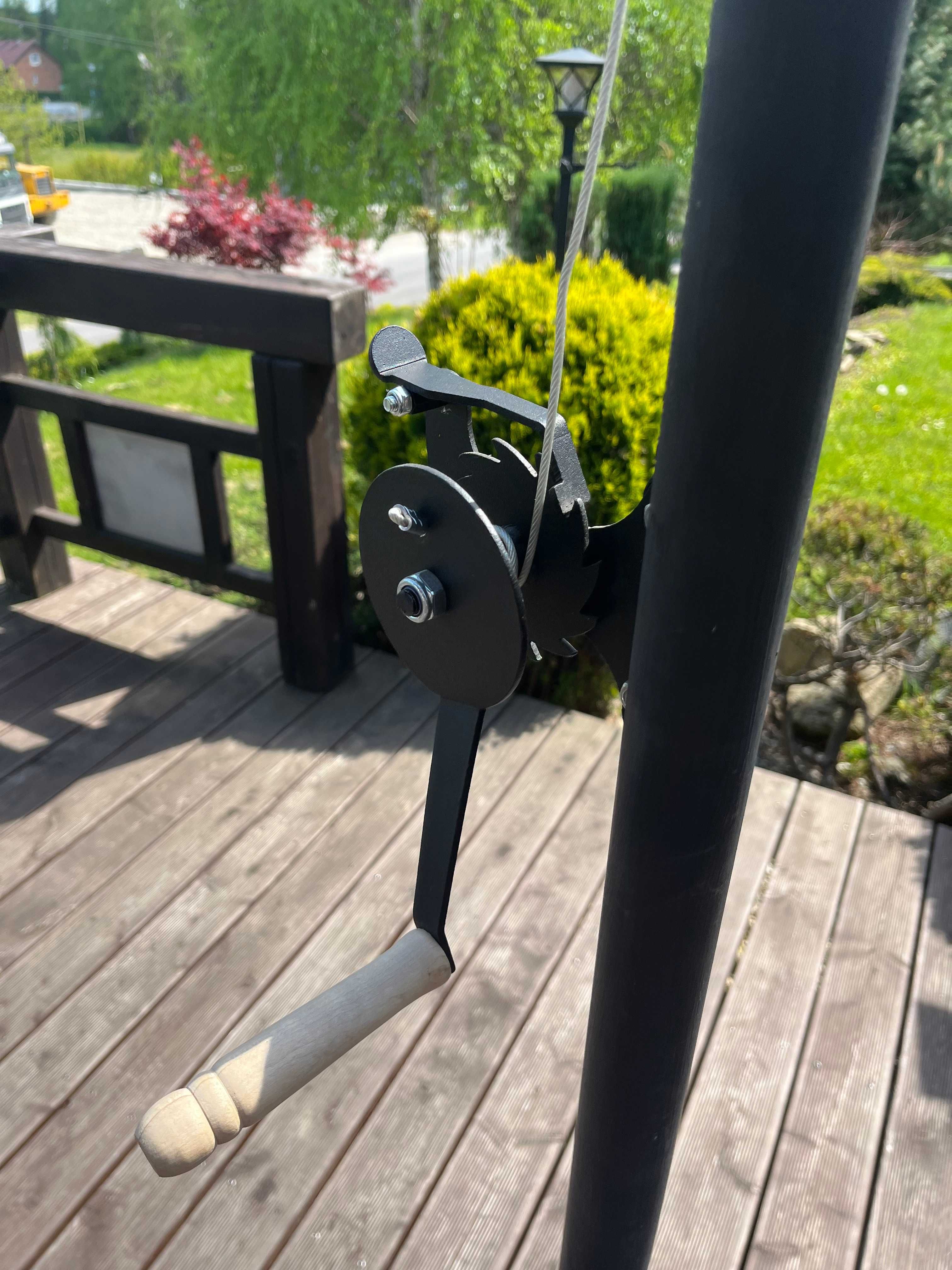 Grill ogrodowy, żuraw, trójnóg 50 ruszt nierdzewny