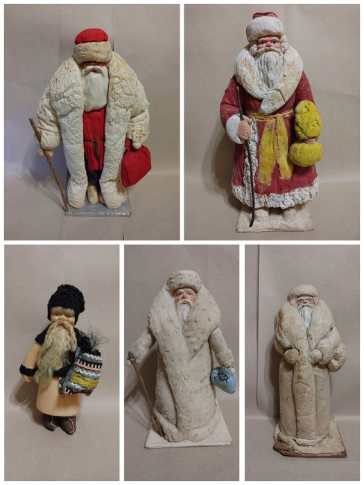 Дед мороз СССР ёлочное украшение с клеймами СССР