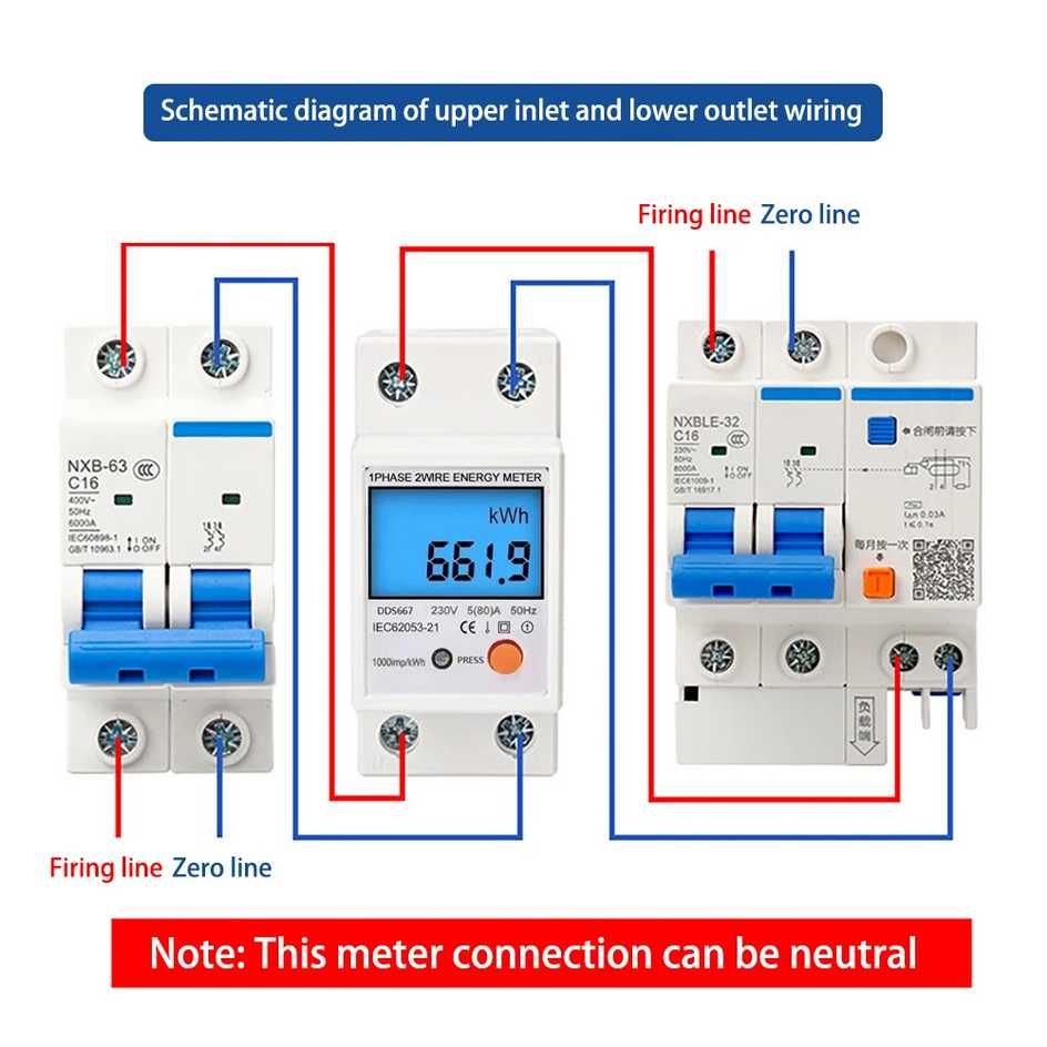 Medidor consumo energia kWh AC 230V 50Hz DIN ᴬ —ENVIO GRÁTIS—PROMOÇÃO—