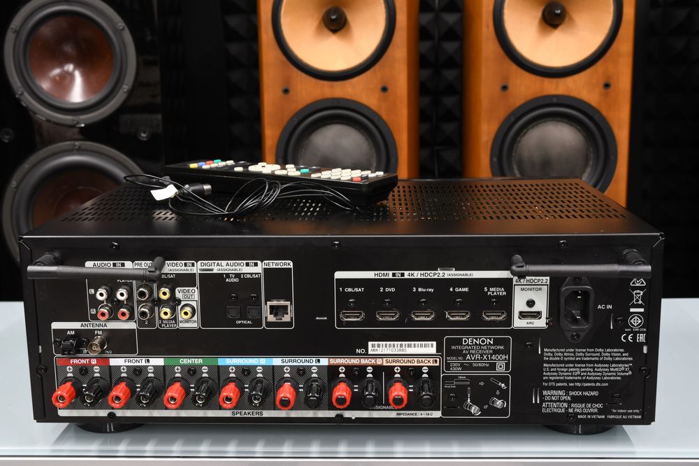 amplituner wzmacniacz do kina domowego stereo Denon AVR-X1400H Atmos