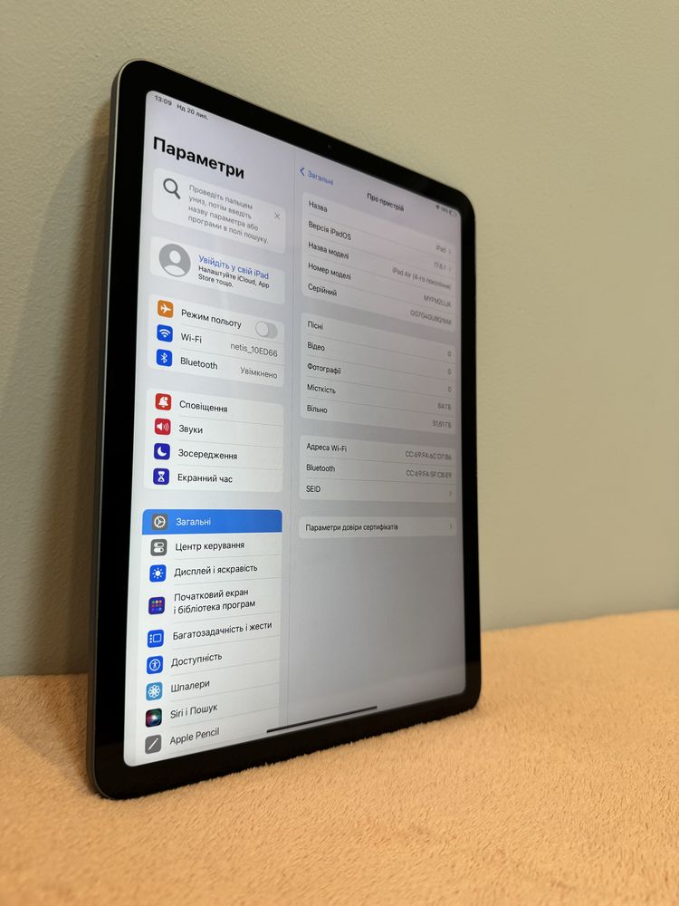 ipad air 4 64gb Space gray ідеальний стан