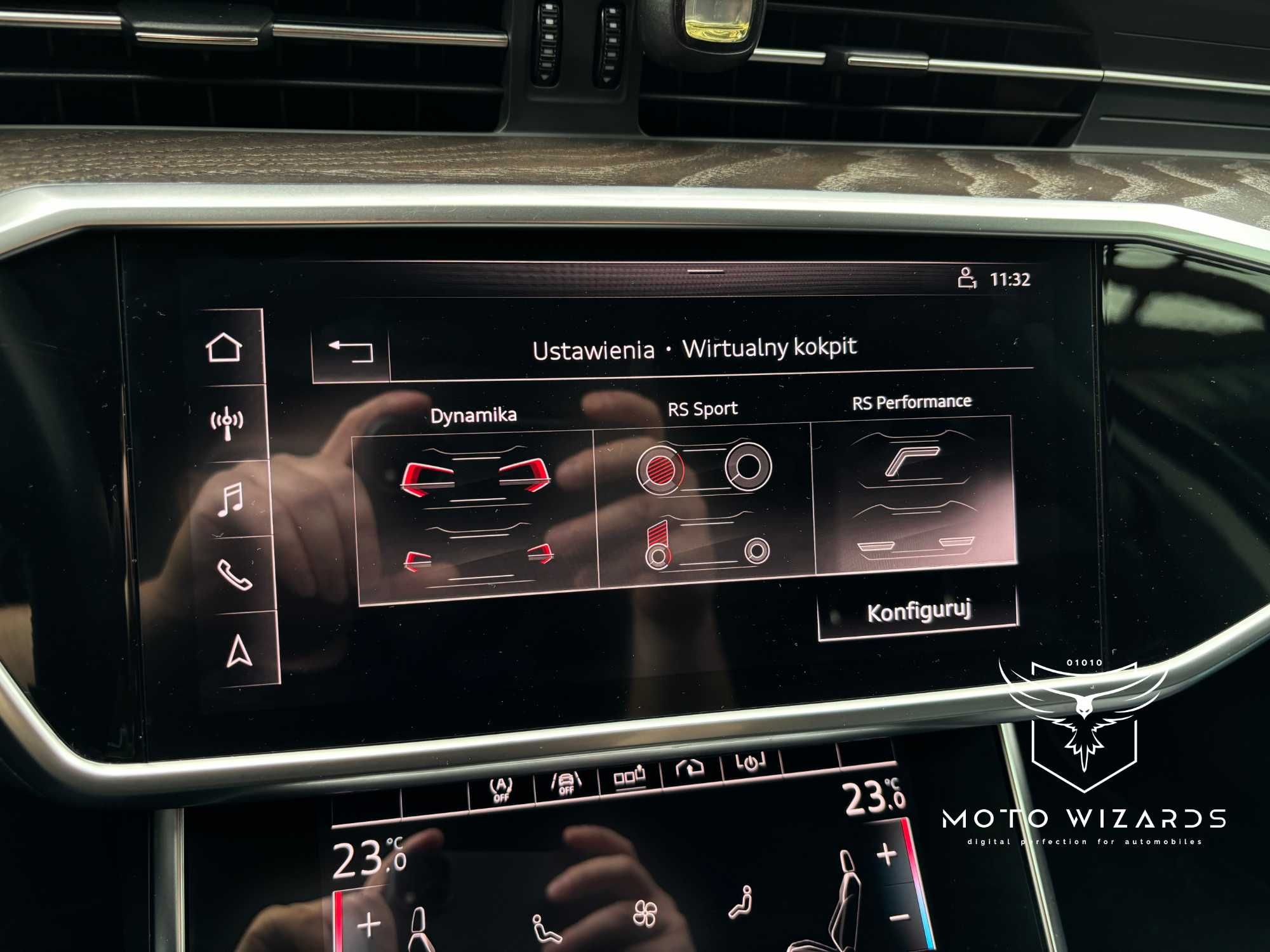 AUDI USA A6 A8 Q7 Q8 Carplay Android Auto Google Maps Sportowe Zegary