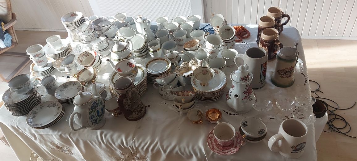 Zastawą stołowa porcelana waza kryształ filiżanki unikaty Chodzież