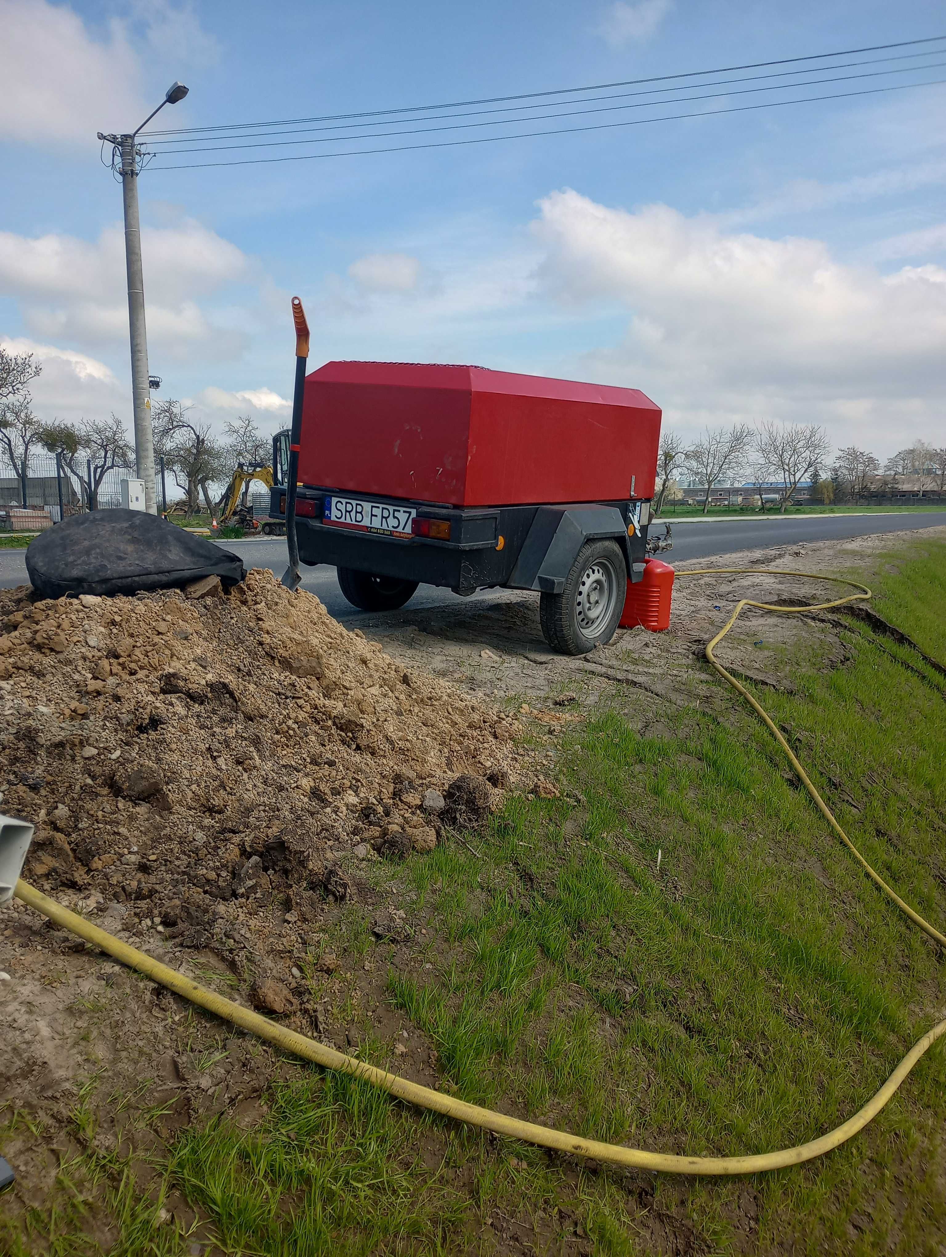 przeciski pod drogami usługi minikoparką Konin koło