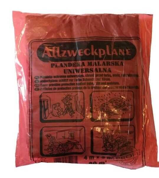 FOLIA MALARSKA EXTRA GRUBA Budowlana 4x5m- 10szt