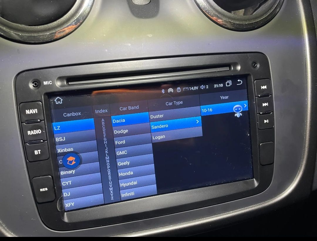 Rádio Dacia Duster/Sandero/Captur Android 13 com GPS (Novo)