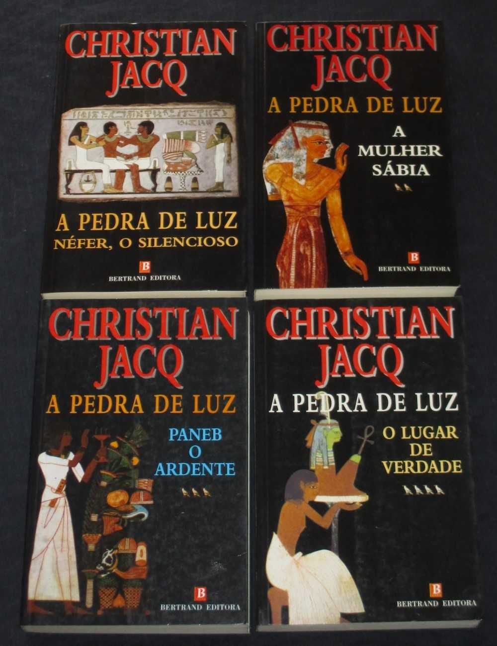 Livros A Pedra de Luz Christian Jacq 4 Volumes - Completo