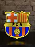 Herb FC Barcelona lampka LED USB z włącznikiem, 23 cm, wydruk 3D