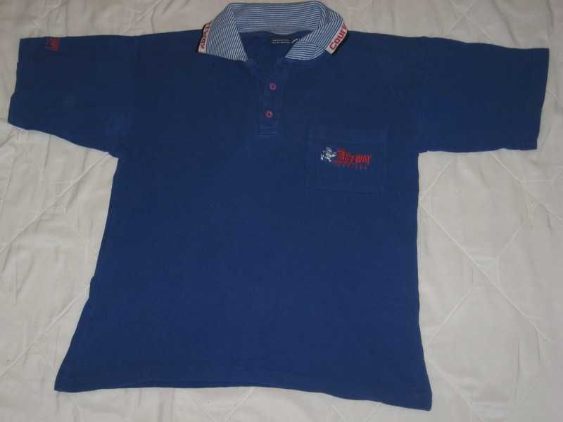 Koszulka polo robocza niebieska kieszonka bawełna klata 106cm