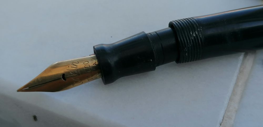 caneta aparo antiga konklin toledo