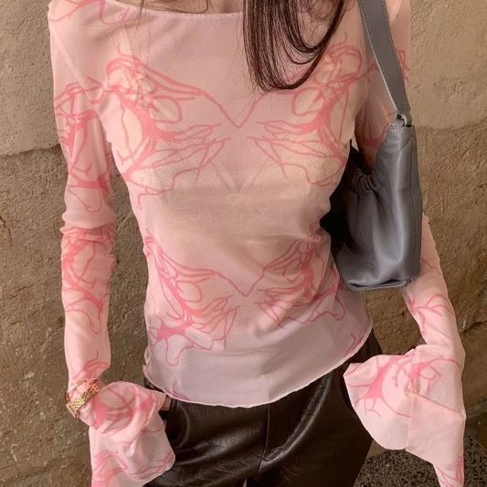 Кофта прозора сітка, лонг з подовженими рукавами, розмір s та m