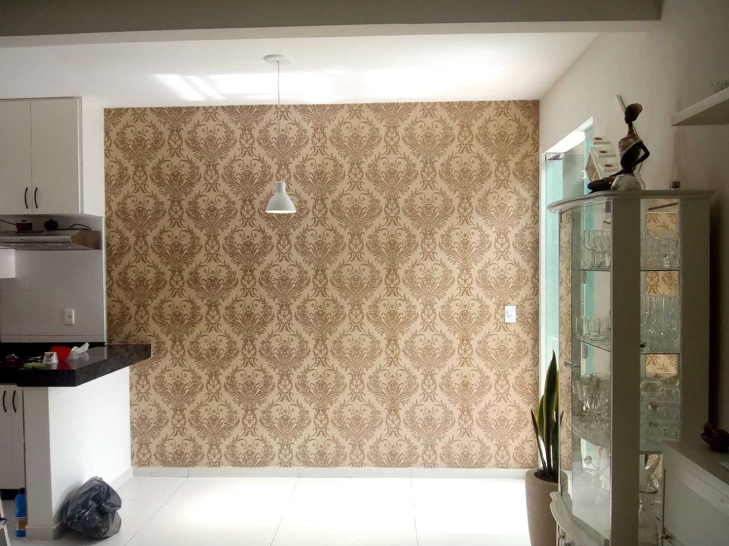 Aplicação de papel de parede