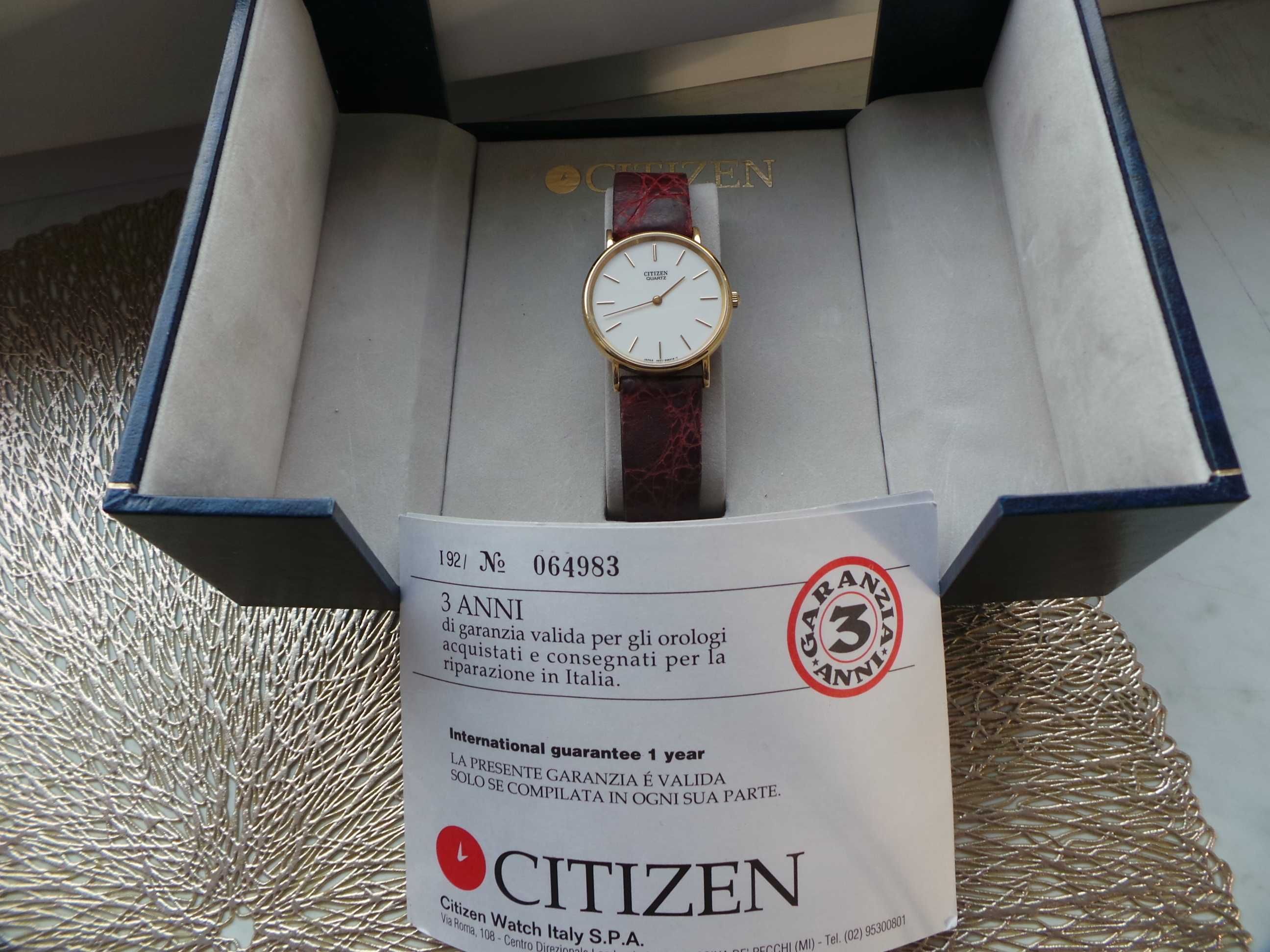 złoty zegarek Citizen unisex 18k