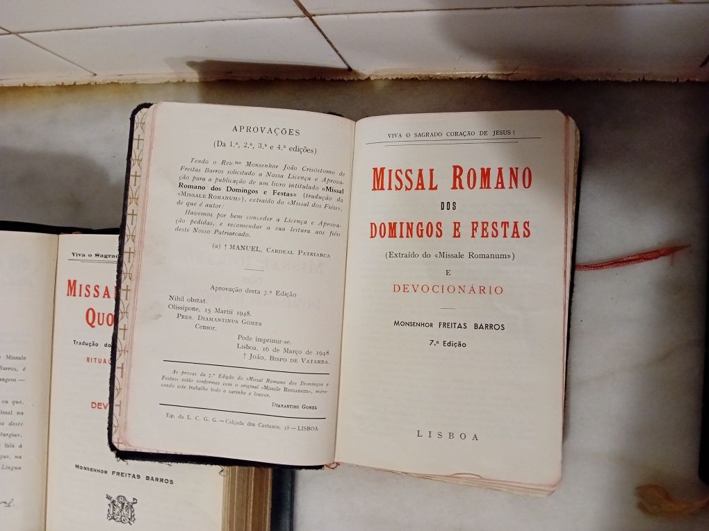 Conjunto de Bíblias/Missais Dominicais Antigos