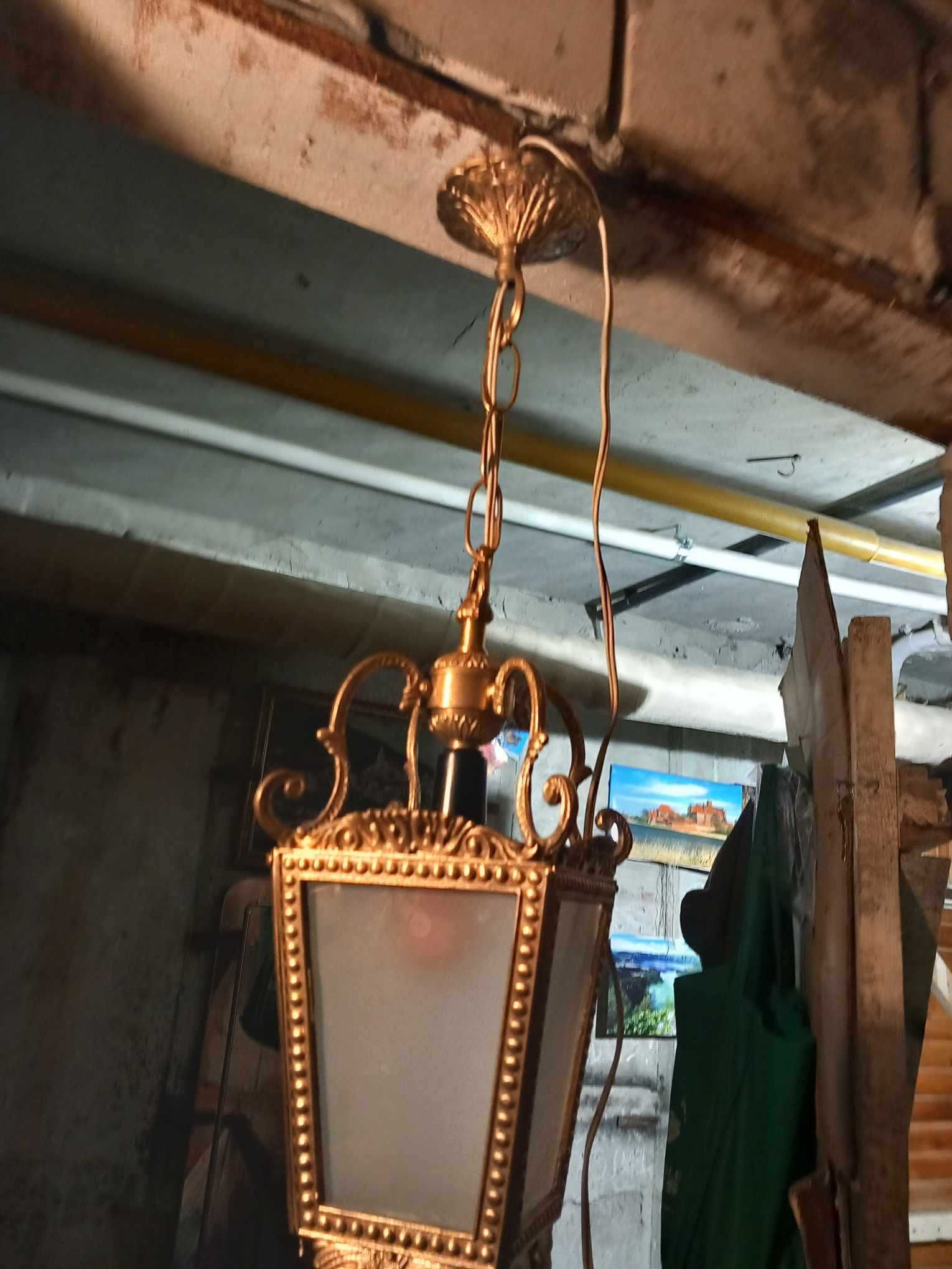 Antyczna stylowa lampa wisząca, vintage, żyrandol