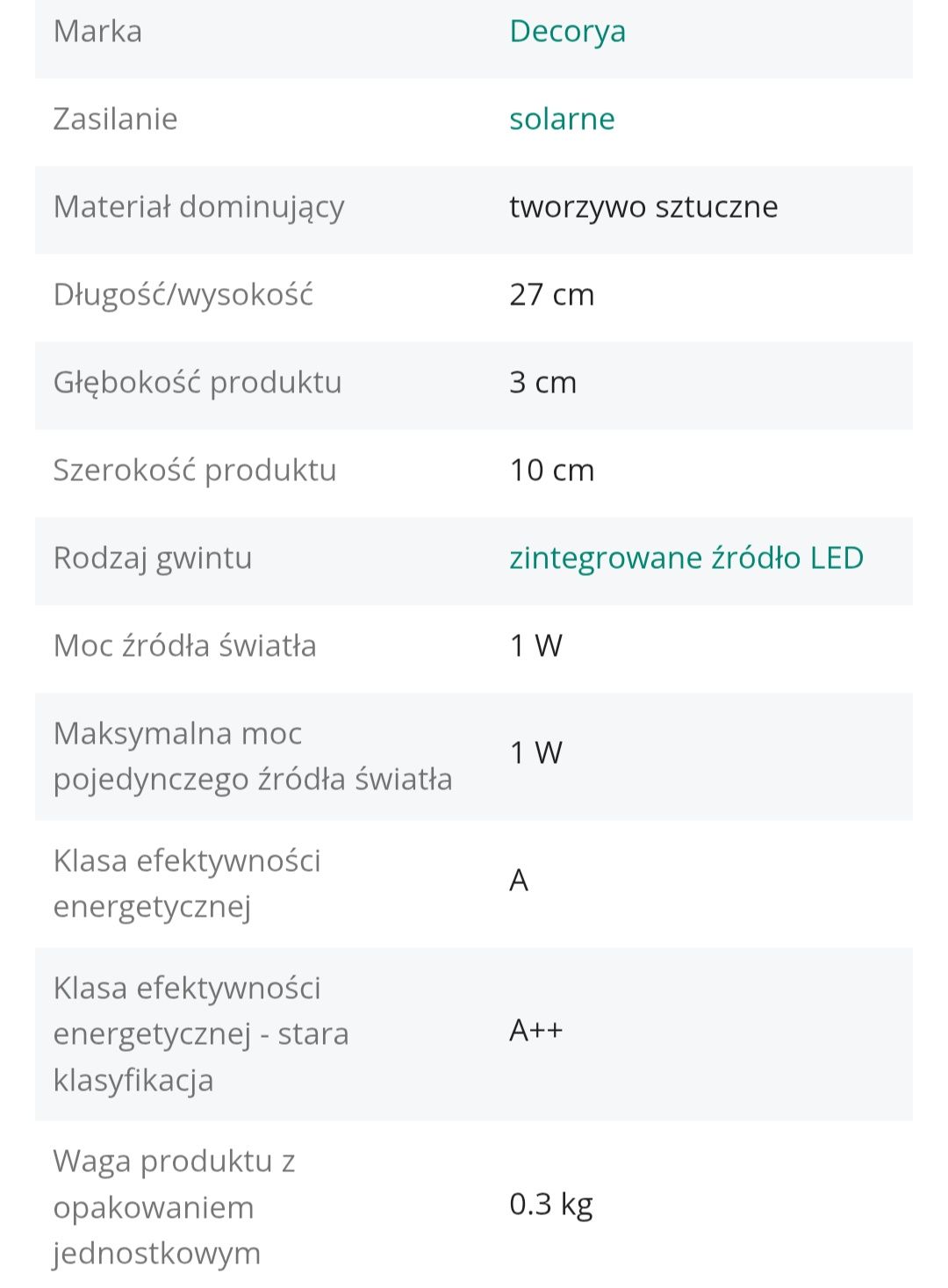 6x Kinkiet Lampka Solarna Ogrodowa Tarasowa AKRYL LED Góra Dół
