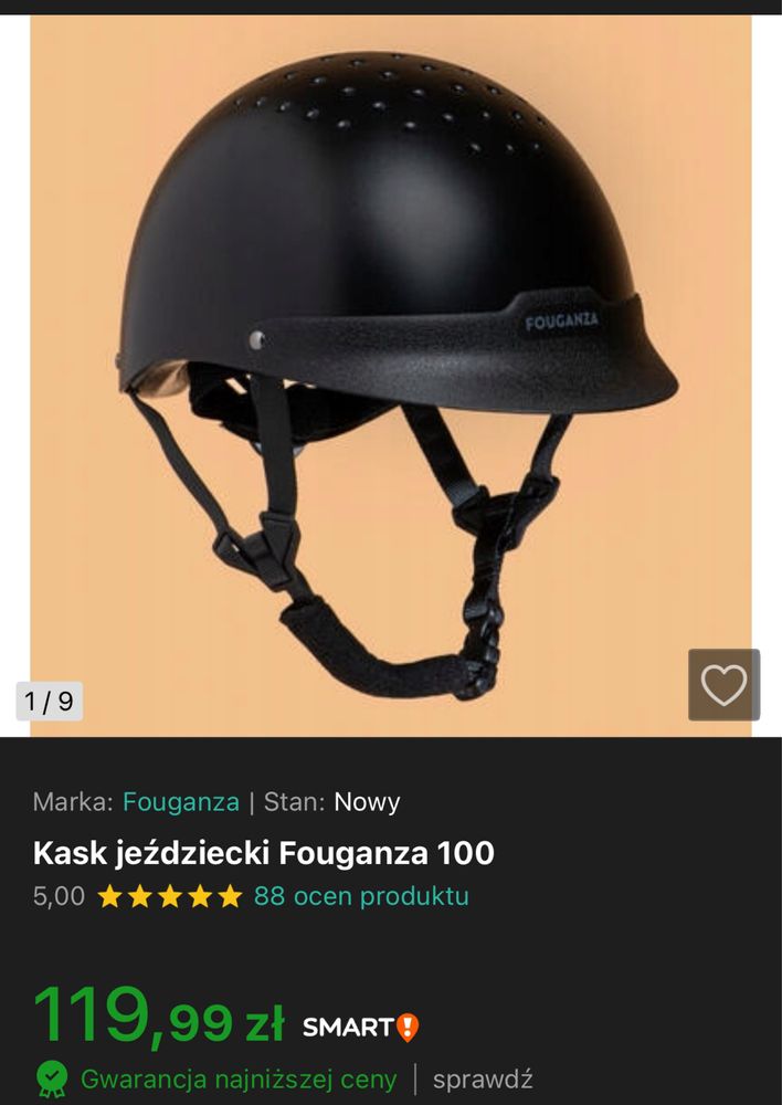 Kask jeździecki.