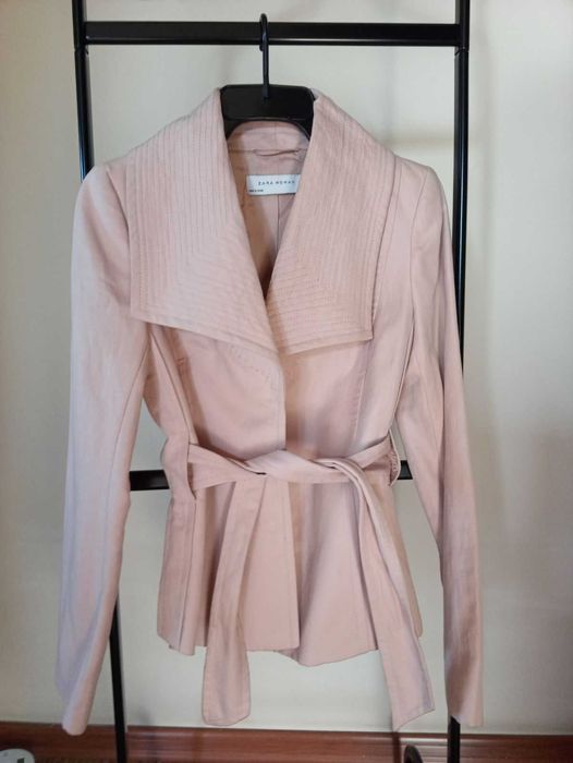 Marynarka/Kurtka pastelowy róż ZARA