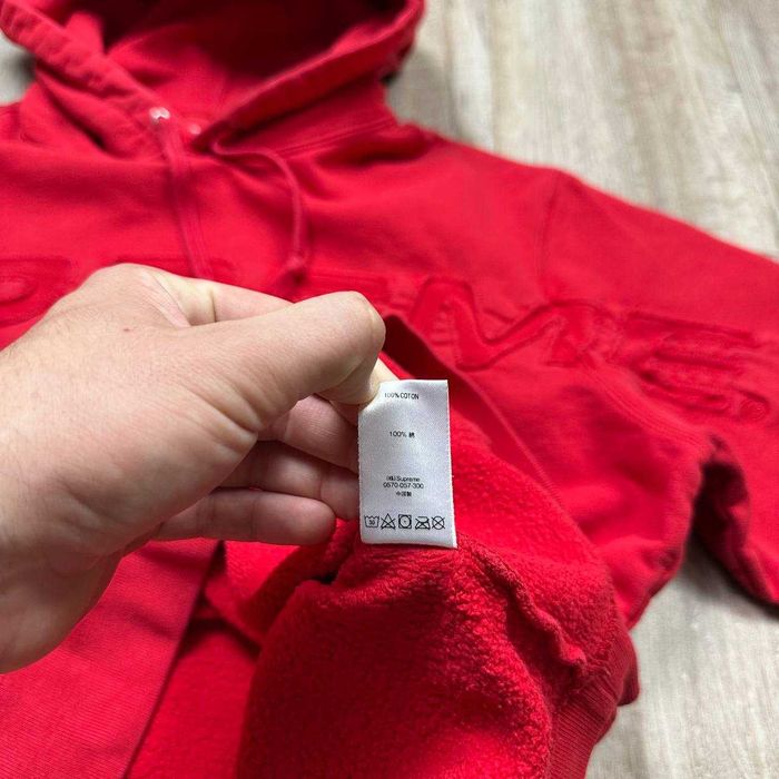 Худі Supreme set in logo red ss19 big logo