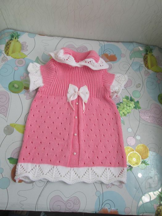 Платье вязаное,сарафан летний для девочки принцессы