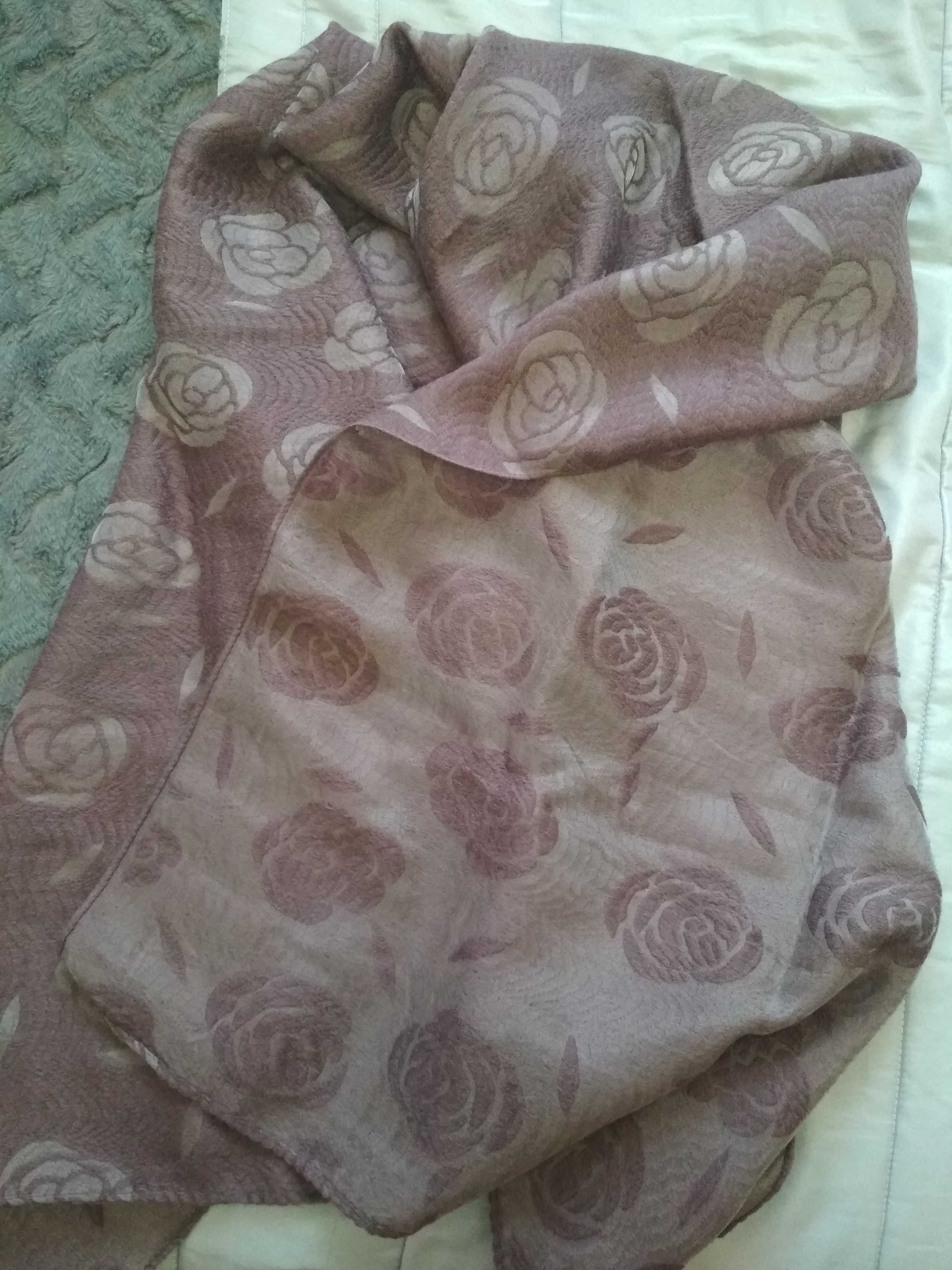 Шарф, палантин фіолетовий, троянди / шарф фиолетовый, сиреневый, розы