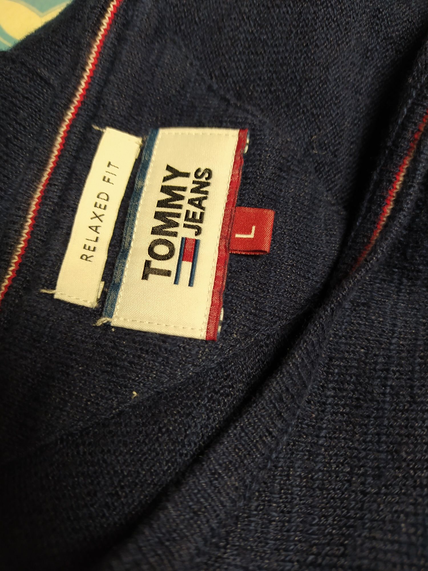 Tommy Jeans Hilfiger Relaxed fit z lnem. Roz. L