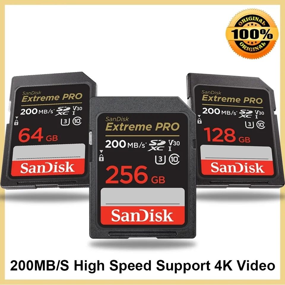 Карта памяти 128GB 256GB SDXC SanDisk Extreme Pro UHS-I V30 U3