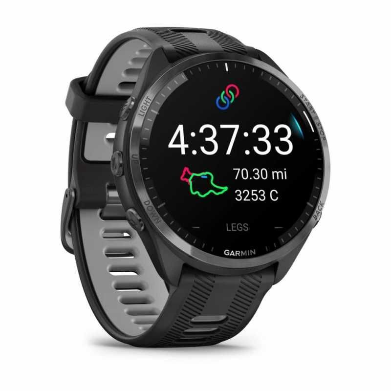 Garmin Forerunner 965 Carbon Gray DLC Titanium Bezel with 010-02809-10