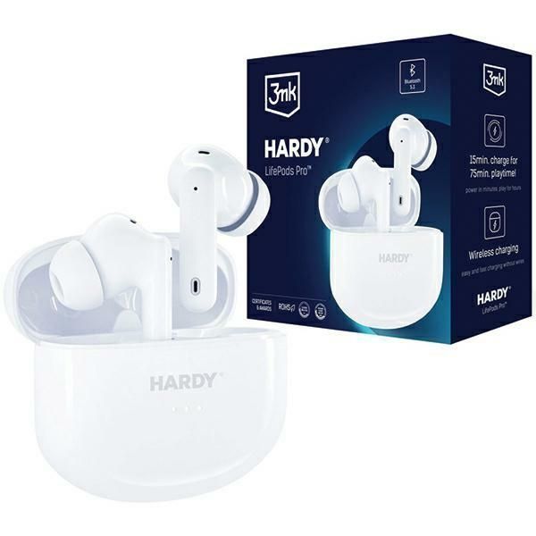 Hardy 3Mk Anc Bluetooth Lifepods Białe/White Słuchawkibezprzewodowe