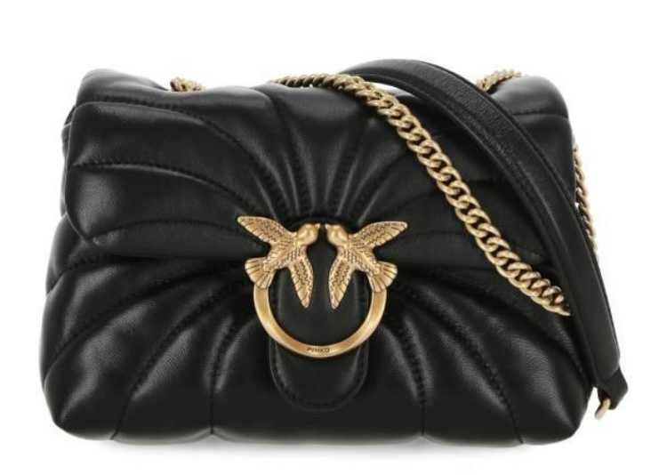 PINKO skórzana torebka listonoszka LOVE PUFF MINI BUTTERFLY