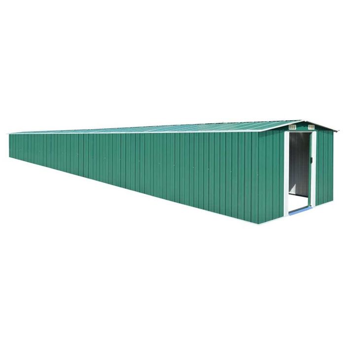 Abrigo de Jardim Metálico 257x990x181 cm – Grande Capacidade