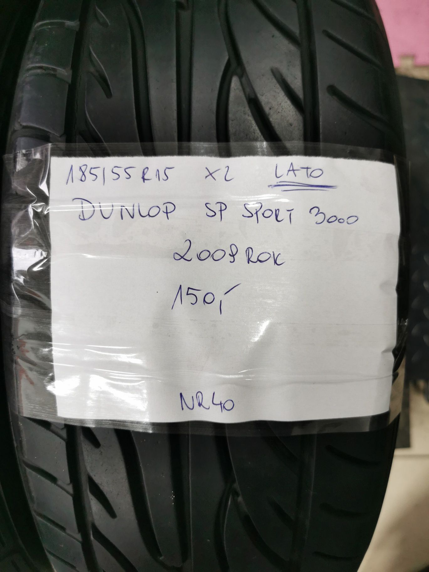 185/55r15 82V Dunlop SP sport 3000