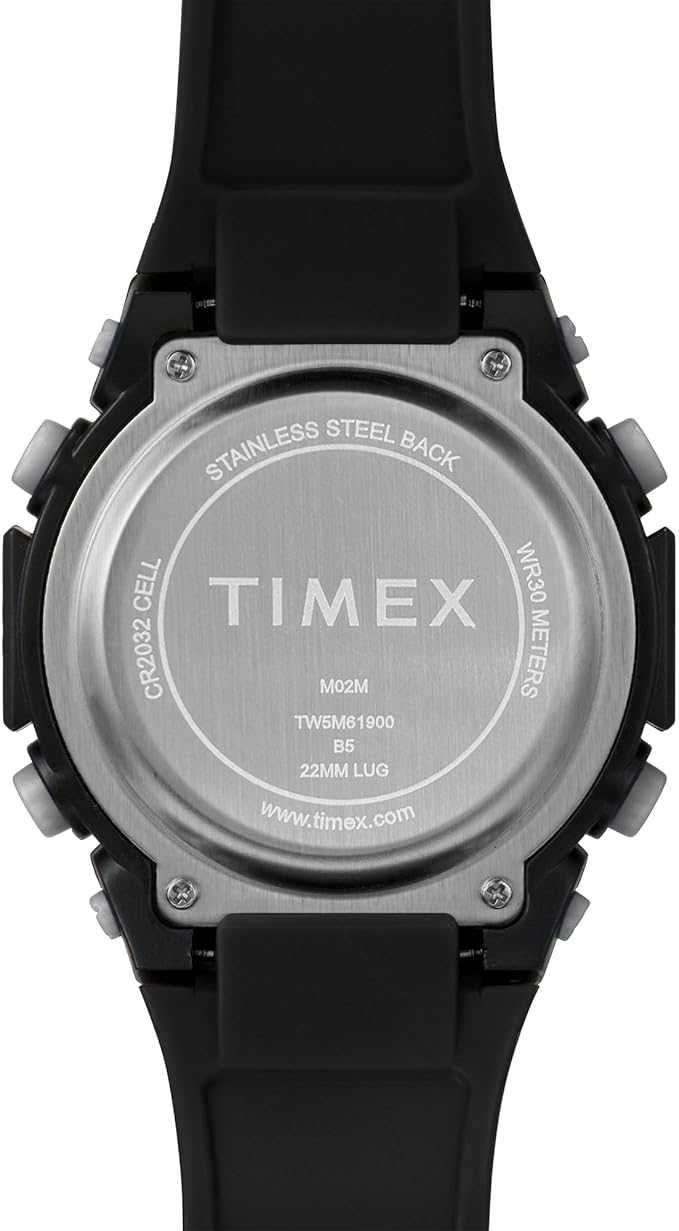 Zegarek męski Timex Sport Digital TW5M61900 INDIGLO czarny 50 mm nowy