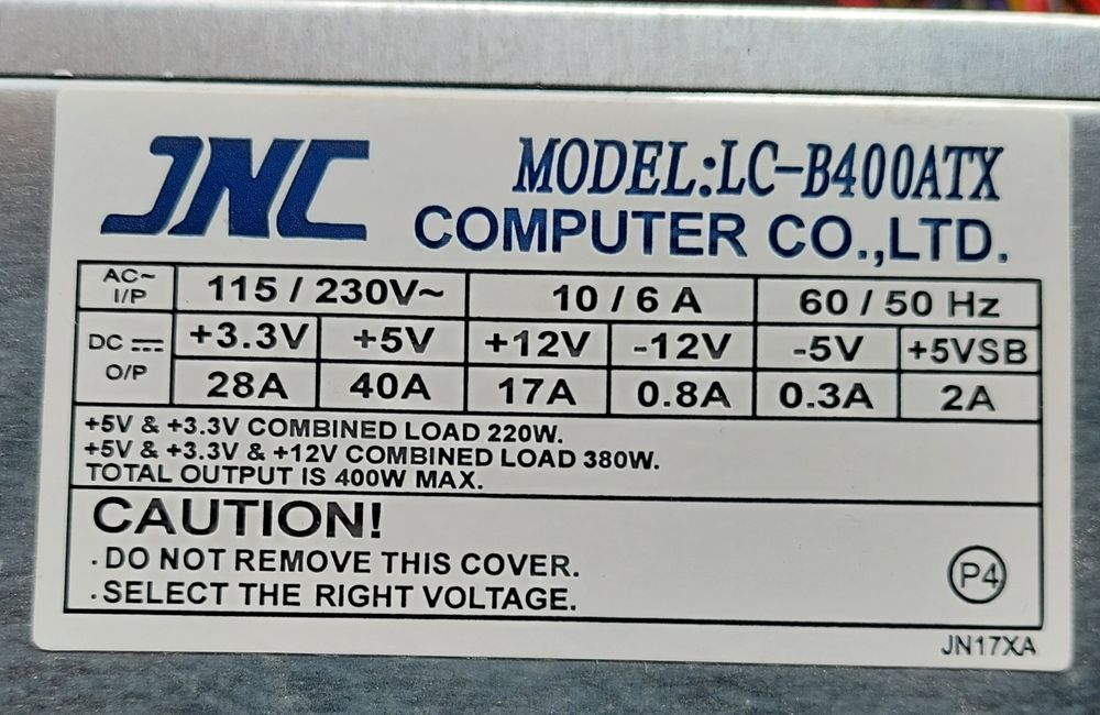 Fonte de alimentação torre de computador64286446603009120