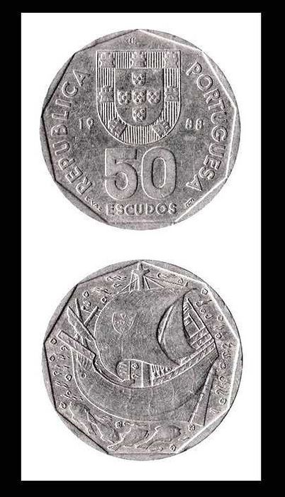 Moedas Portuguesas - 50$ escudos (cupro-níquel)