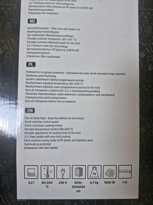 Air fryer Menuett